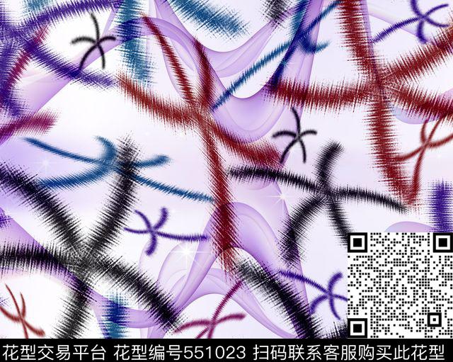 零点--泳装曲线条纹数码印花华亿平台下载（图片编号: 551023） - 瓦栏（Walan）