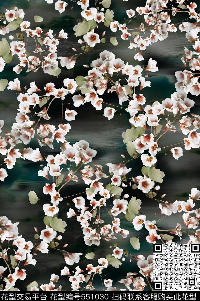 3D效果L.D~花卉清新数码印花华亿平台下载（图片编号: 551030） - 瓦栏（Walan）