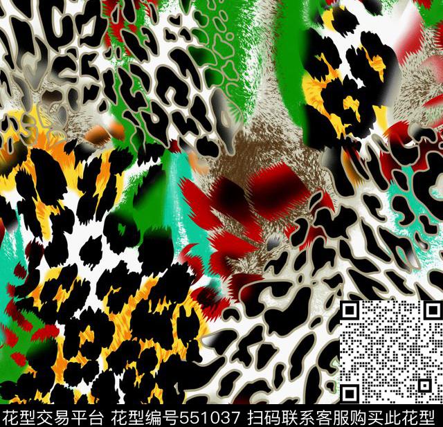 服装豹纹围巾传统印花华亿平台下载（图片编号: 551037） - 瓦栏（Walan）