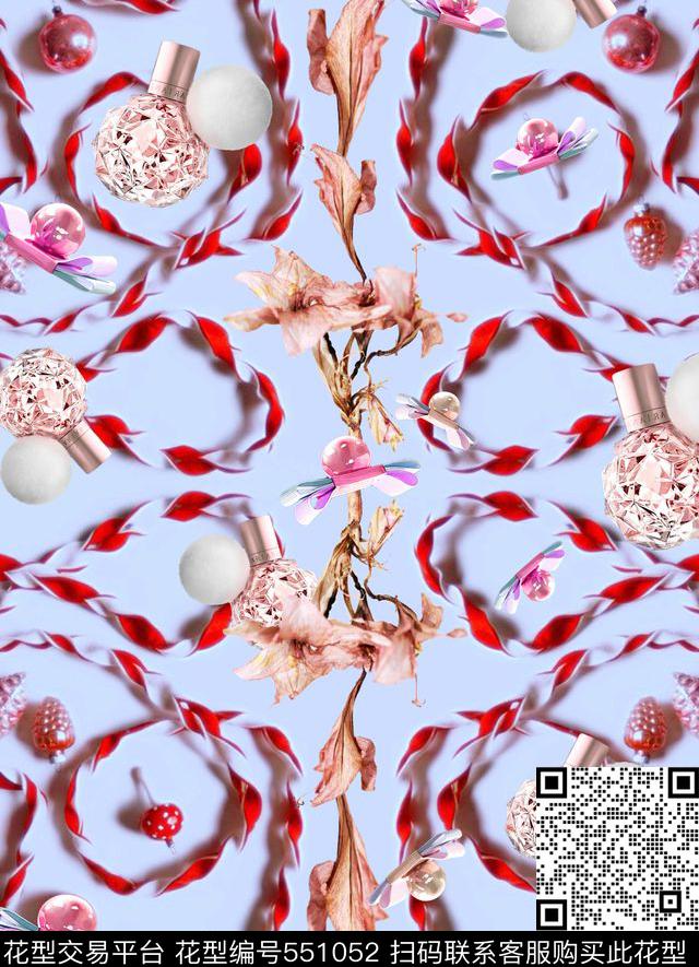 现代香水瓶珠宝数码印花华亿平台下载（图片编号: 551052） - 瓦栏（Walan）