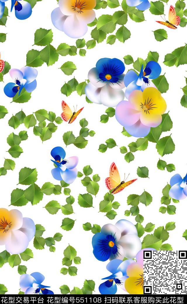 蝴蝶数码印花沙发布数码印花华亿平台下载（图片编号: 551108） - 瓦栏（Walan）