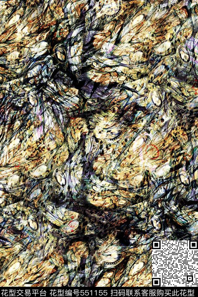 炫彩抽象炫彩抽象肌理动物纹豹纹金属铁链女士夏季休闲装男士休闲衬衫数码印花华亿平台下载（图片编号: 551155） - 瓦栏（Walan）