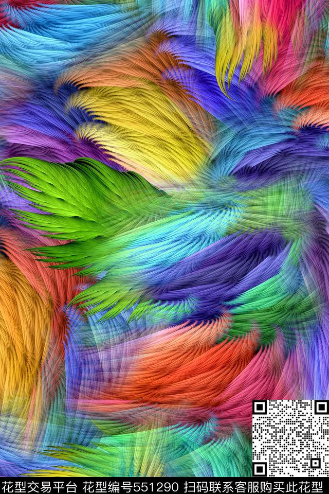 时尚炫光光线分形数码印花华亿平台下载（图片编号: 551290） - 瓦栏（Walan）