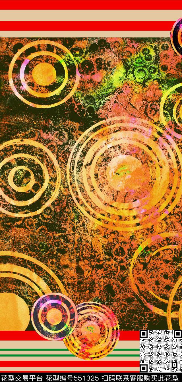 服装服装定位裁剪横条数码印花华亿平台下载（图片编号: 551325） - 瓦栏（Walan）