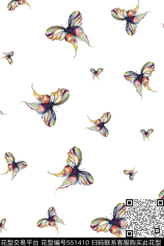 流行时尚水彩动物数码印花华亿平台下载（图片编号: 551410） - 瓦栏（Walan）