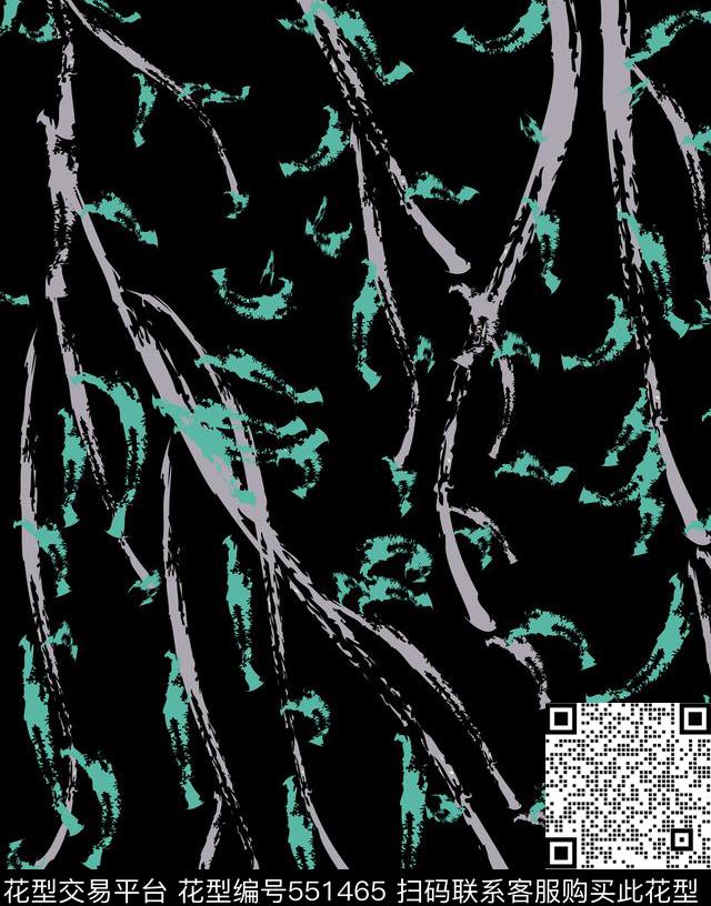 原创柳枝肌理数码印花华亿平台下载（图片编号: 551465） - 瓦栏（Walan）