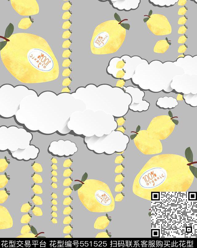 创意设计波普水果数码印花华亿平台下载（图片编号: 551525） - 瓦栏（Walan）