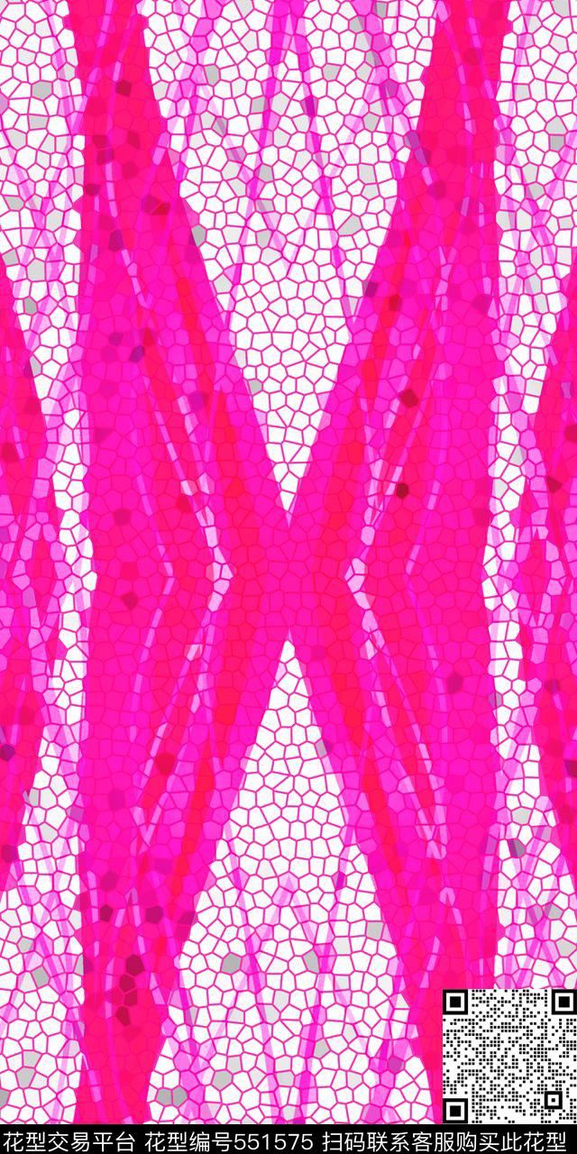 时尚油画几何体连衣裙羽绒服外套传统印花华亿平台下载（图片编号: 551575） - 瓦栏（Walan）