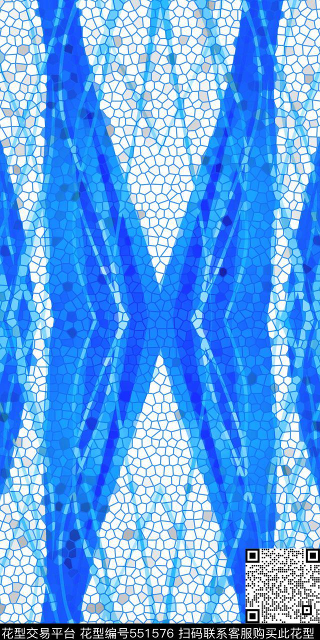 时尚油画几何体连衣裙羽绒服外套传统印花华亿平台下载（图片编号: 551576） - 瓦栏（Walan）