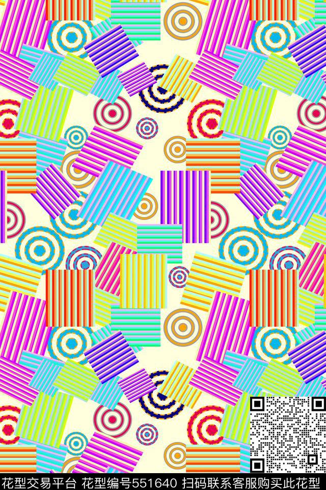 创意几何图案传统印花华亿平台下载（图片编号: 551640） - 瓦栏（Walan）