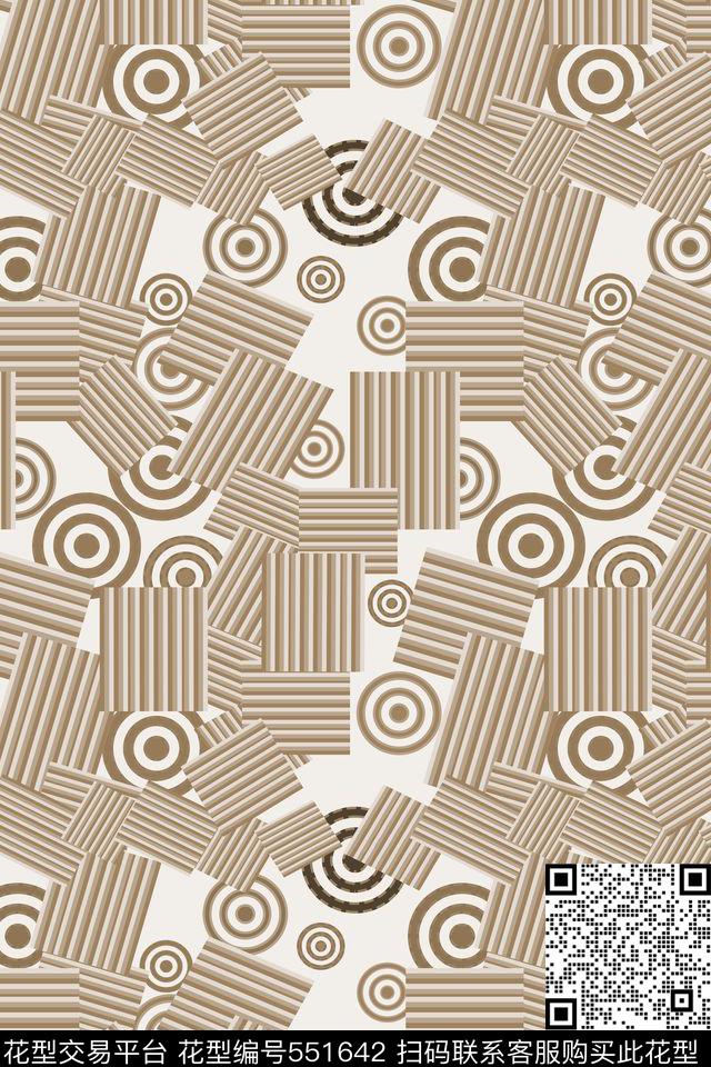 创意几何图案数码印花华亿平台下载（图片编号: 551642） - 瓦栏（Walan）