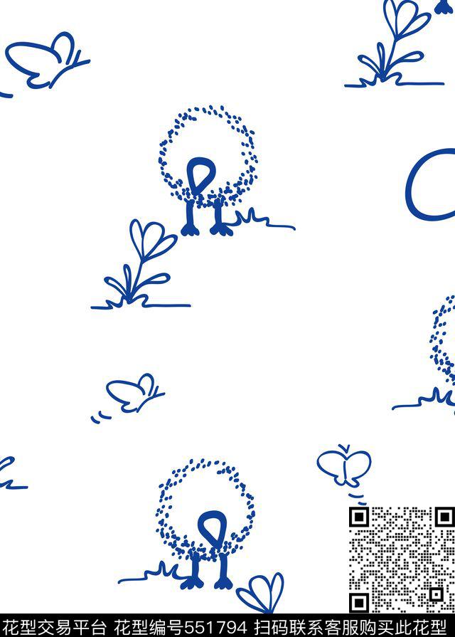 动物服装家纺简笔儿童画传统印花华亿平台下载（图片编号: 551794） - 瓦栏（Walan）