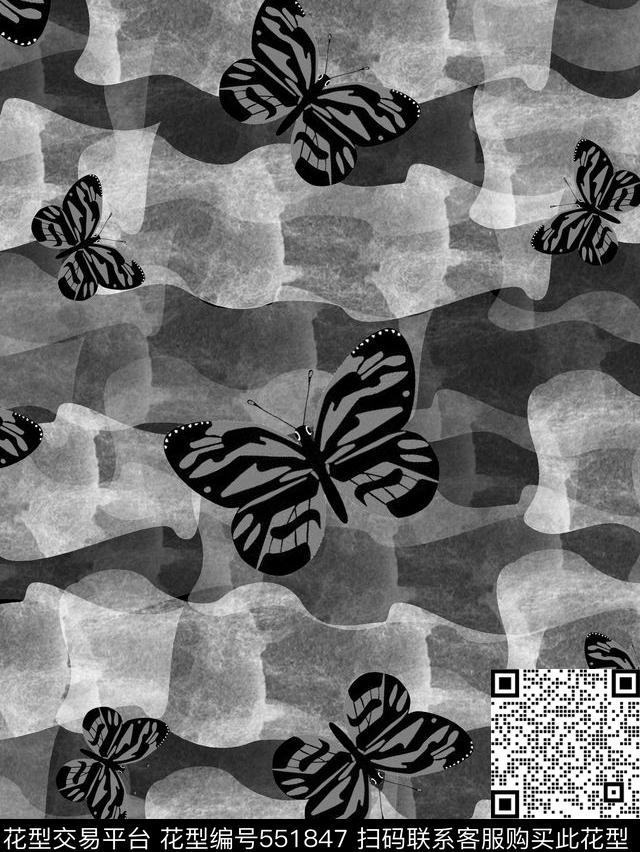 时尚潮流水波纹理动物男装图案数码印花华亿平台下载（图片编号: 551847） - 瓦栏（Walan）