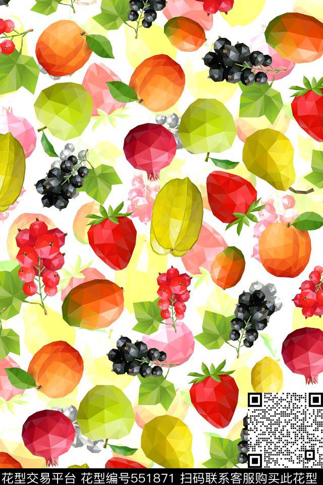 卡通水果草莓数码印花华亿平台下载（图片编号: 551871） - 瓦栏（Walan）