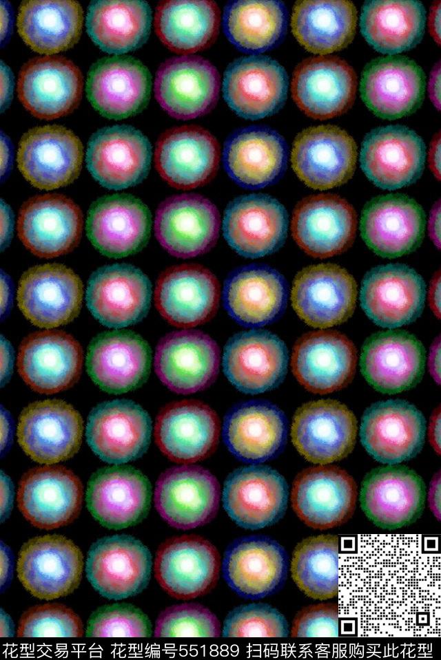 抽象炫彩波点女士短裙休闲女装数码印花华亿平台下载（图片编号: 551889） - 瓦栏（Walan）