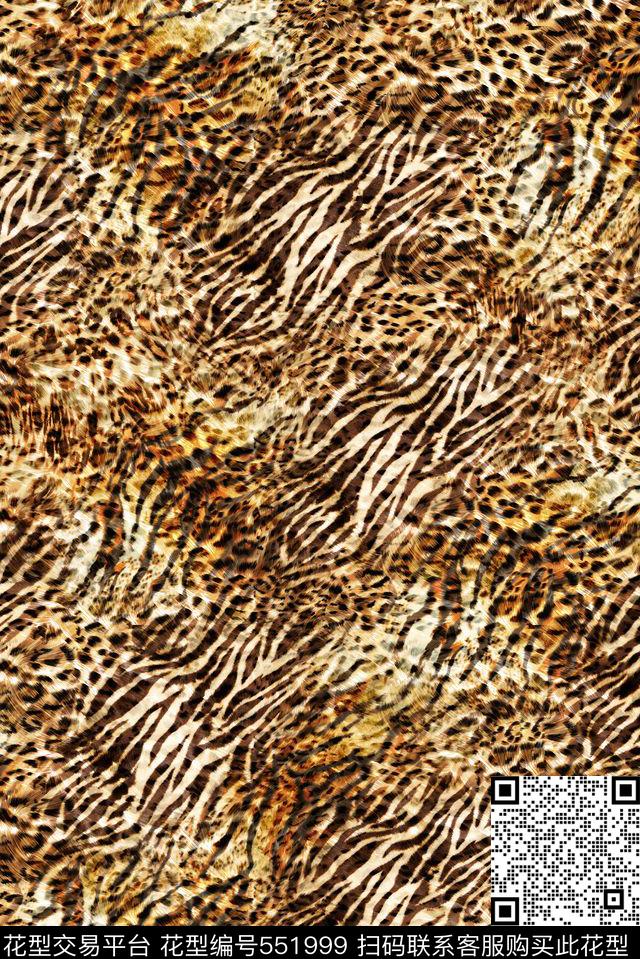 动物纹斑马纹数码印花华亿平台下载（图片编号: 551999） - 瓦栏（Walan）