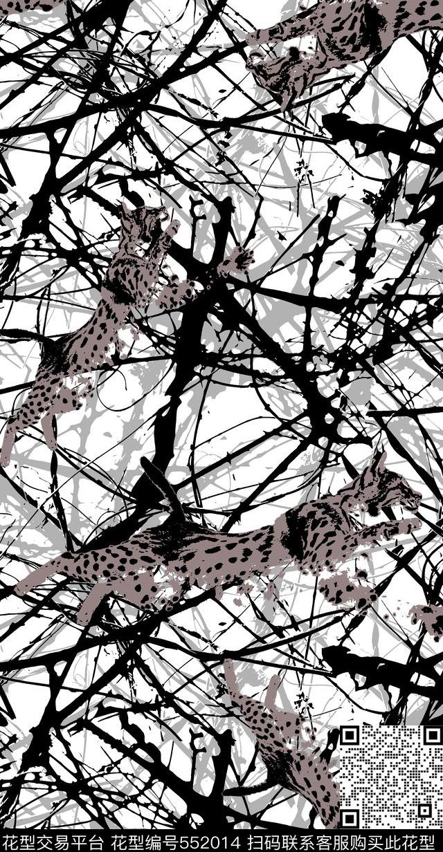 潮流男装森林趋势男装森林树木纹理传统印花华亿平台下载（图片编号: 552014） - 瓦栏（Walan）