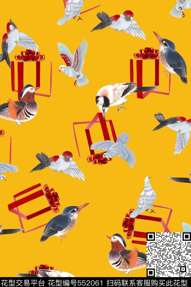 民族工笔鸟礼品盒中国风民族风手绘数码印花华亿平台下载（图片编号: 552061） - 瓦栏（Walan）