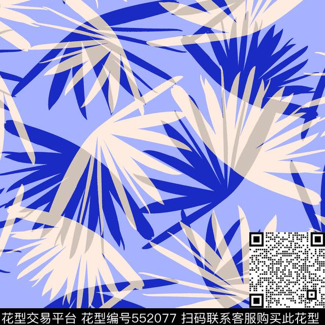 复古树叶流行暗灰色调树木类传统印花华亿平台下载（图片编号: 552077） - 瓦栏（Walan）