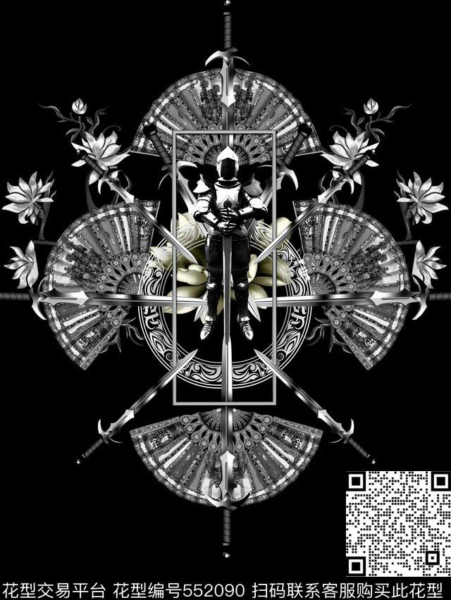 原创潮牌骑士数码印花华亿平台下载（图片编号: 552090） - 瓦栏（Walan）