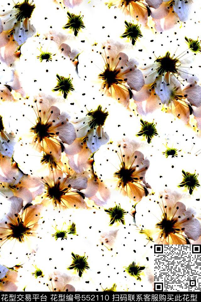 L.D~花卉L.D~浪漫梨花数码印花华亿平台下载（图片编号: 552110） - 瓦栏（Walan）