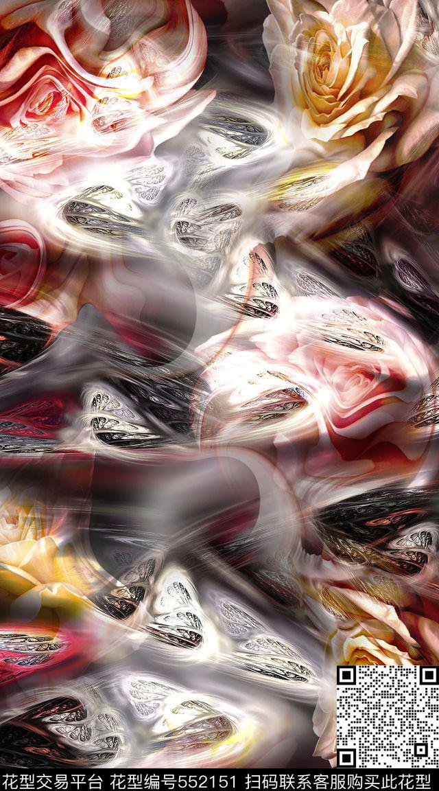 抽象机理数码数码印花华亿平台下载（图片编号: 552151） - 瓦栏（Walan）