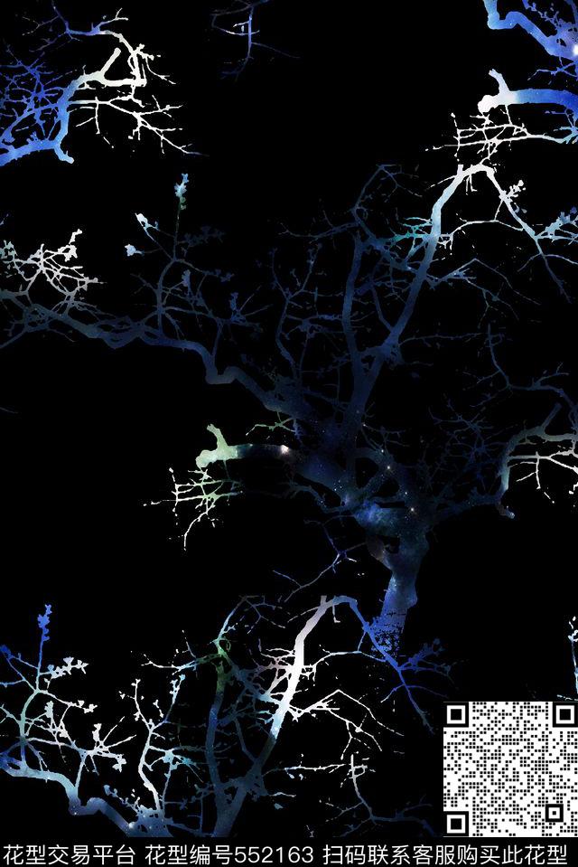 抽象男装图案星空纹理男装图案森林纹理男装图案数码印花华亿平台下载（图片编号: 552163） - 瓦栏（Walan）