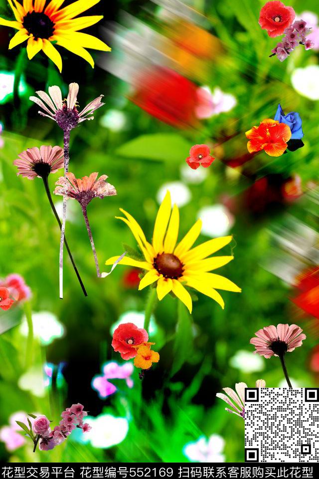 原创L.D~花卉数码印花华亿平台下载（图片编号: 552169） - 瓦栏（Walan）
