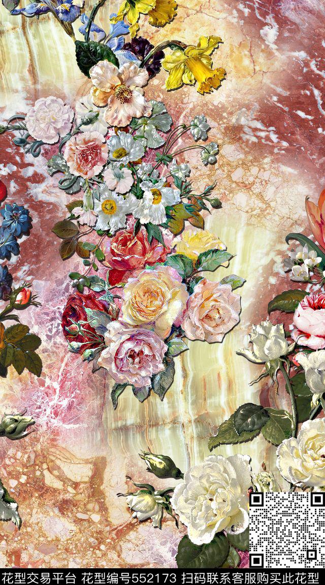 创意大理石机理数码印花华亿平台下载（图片编号: 552173） - 瓦栏（Walan）