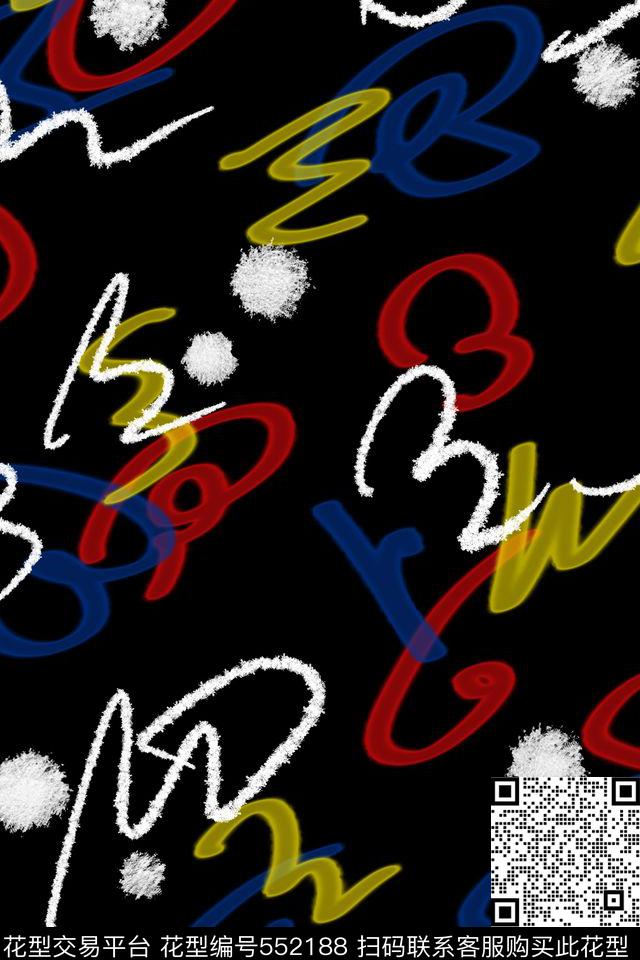 趣味涂鸦笔触肌理传统印花华亿平台下载（图片编号: 552188） - 瓦栏（Walan）