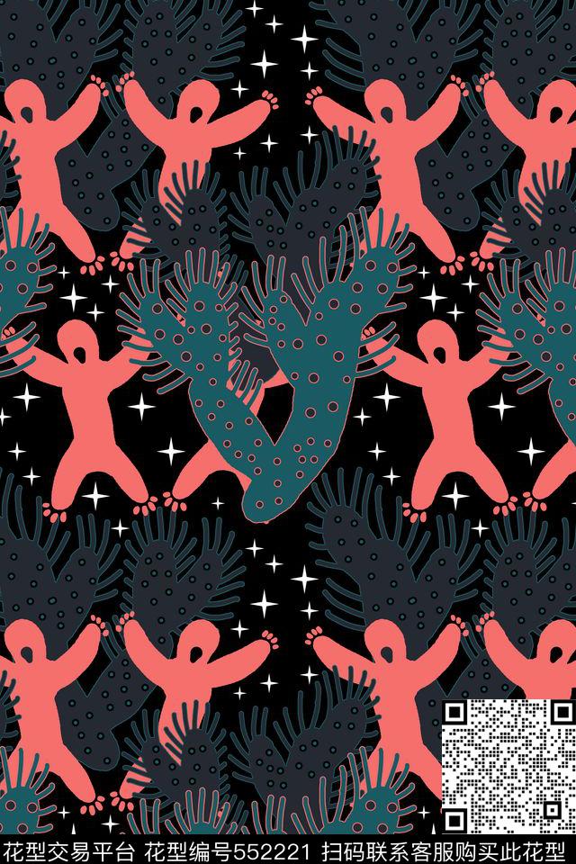 创意符号手绘传统印花华亿平台下载（图片编号: 552221） - 瓦栏（Walan）