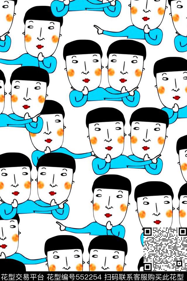 漫画萌头像传统印花华亿平台下载（图片编号: 552254） - 瓦栏（Walan）