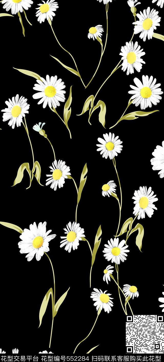 抽象花卉菊花原创花传统印花华亿平台下载（图片编号: 552284） - 瓦栏（Walan）