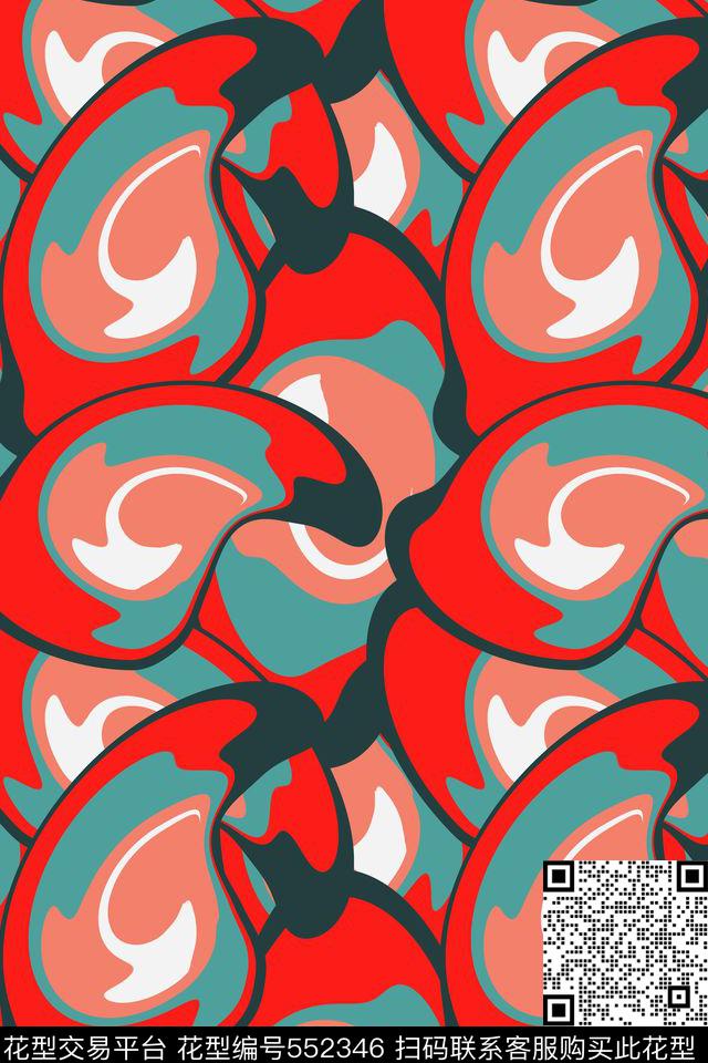 抽象创意图形传统印花华亿平台下载（图片编号: 552346） - 瓦栏（Walan）