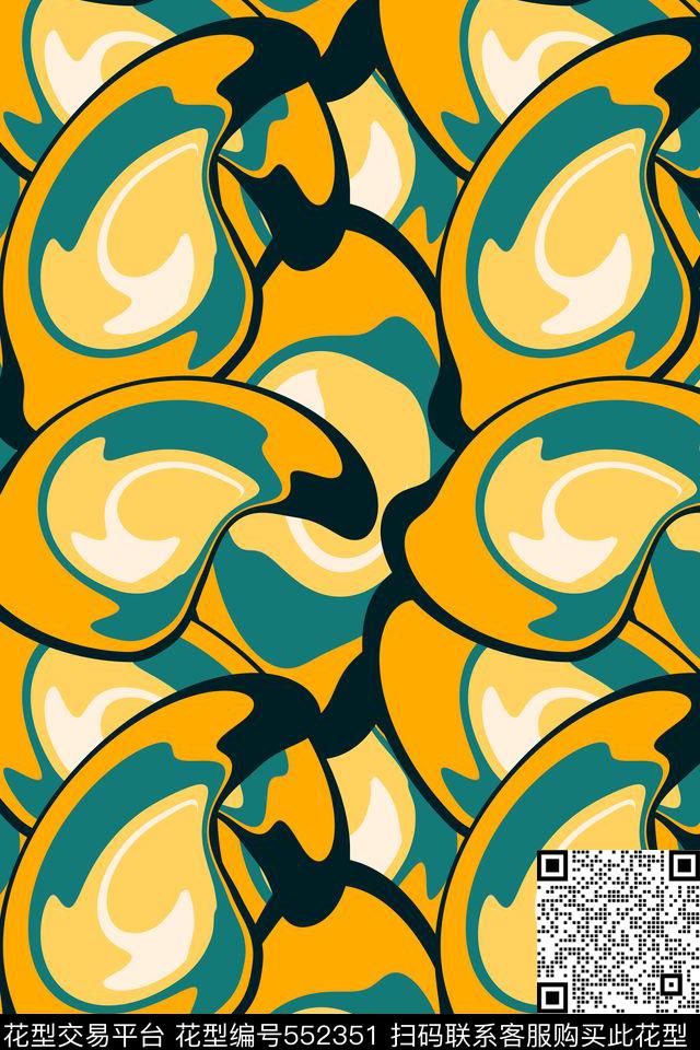 抽象创意图形传统印花华亿平台下载（图片编号: 552351） - 瓦栏（Walan）