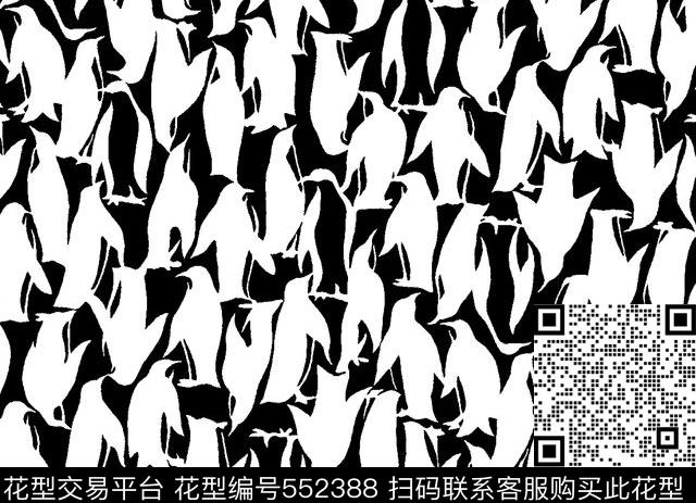 流行时尚卡通企鹅传统印花华亿平台下载（图片编号: 552388） - 瓦栏（Walan）