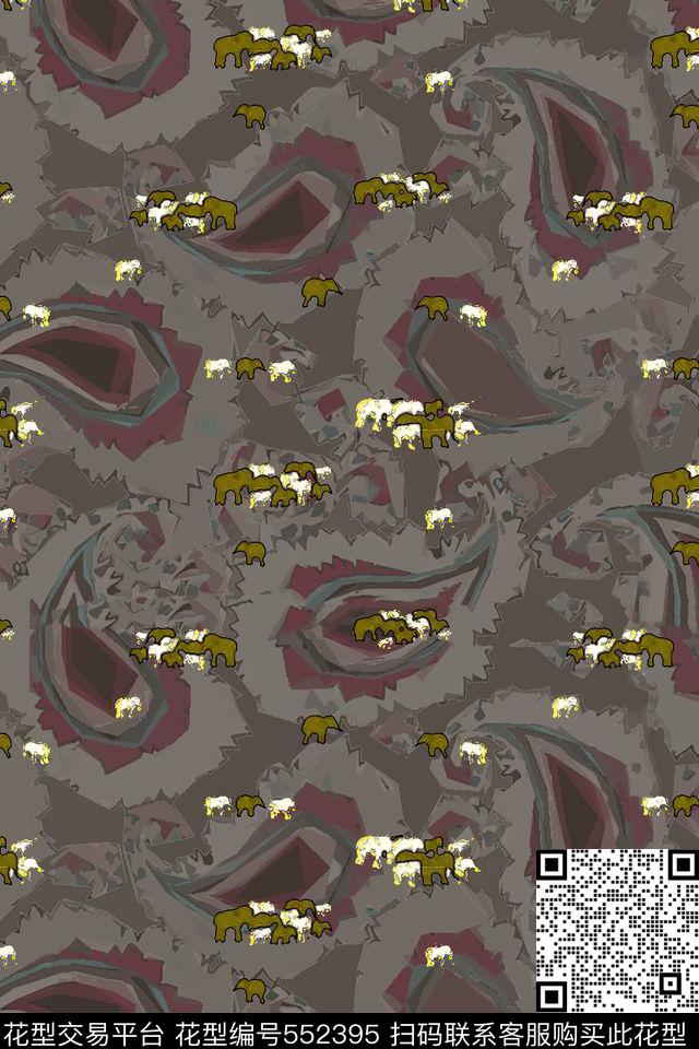 动物复古腰果传统印花华亿平台下载（图片编号: 552395） - 瓦栏（Walan）