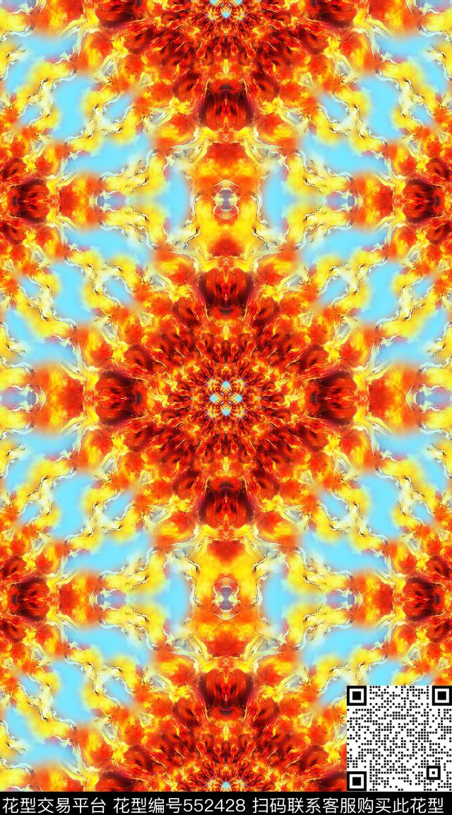 抽象机理原创创意数码印花华亿平台下载（图片编号: 552428） - 瓦栏（Walan）