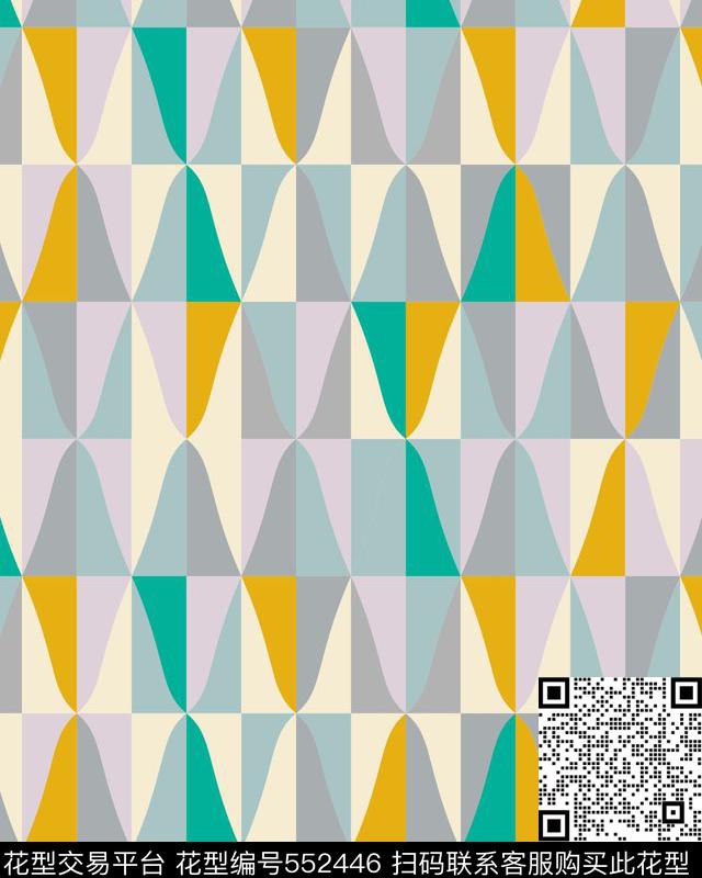 几何格子传统印花华亿平台下载（图片编号: 552446） - 瓦栏（Walan）