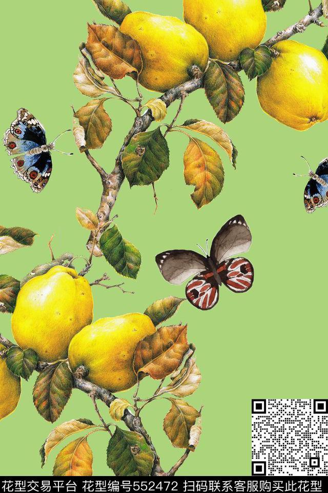 植物中国风时尚数码印花华亿平台下载（图片编号: 552472） - 瓦栏（Walan）