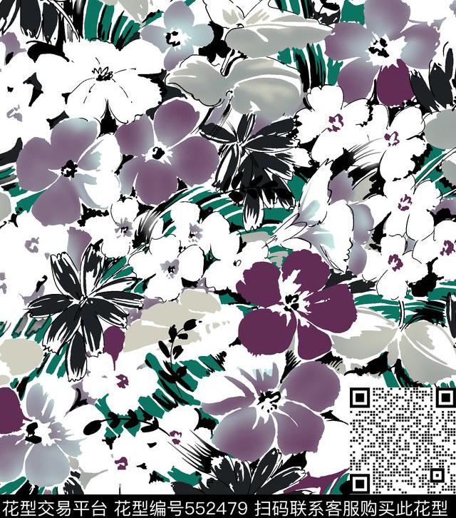 丛林花热带雨林传统印花华亿平台下载（图片编号: 552479） - 瓦栏（Walan）