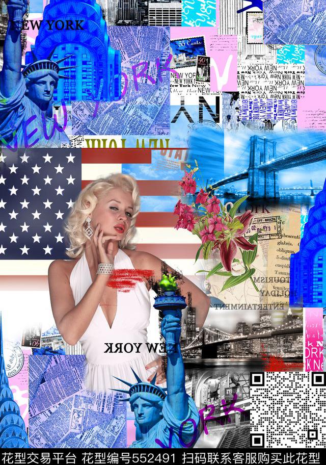 欧美建筑流行趋势数码印花华亿平台下载（图片编号: 552491） - 瓦栏（Walan）