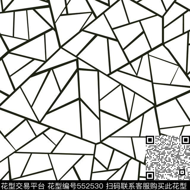 抽象四色树皮龟裂纹理鱼子匠—撞色拼贴传统印花华亿平台下载（图片编号: 552530） - 瓦栏（Walan）