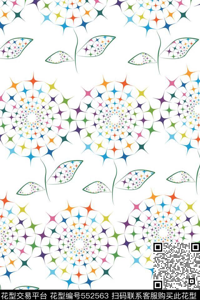 流行时尚潮流卡通服装童装面料流行时尚潮流卡通星星花服装童装面料卡通传统印花华亿平台下载（图片编号: 552563） - 瓦栏（Walan）