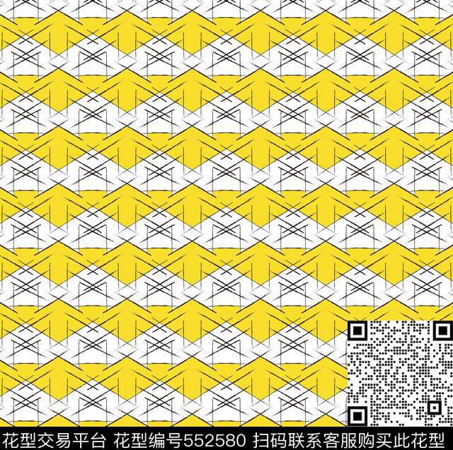 负波普风抽象线条鱼子匠—撞色拼贴传统印花华亿平台下载（图片编号: 552580） - 瓦栏（Walan）