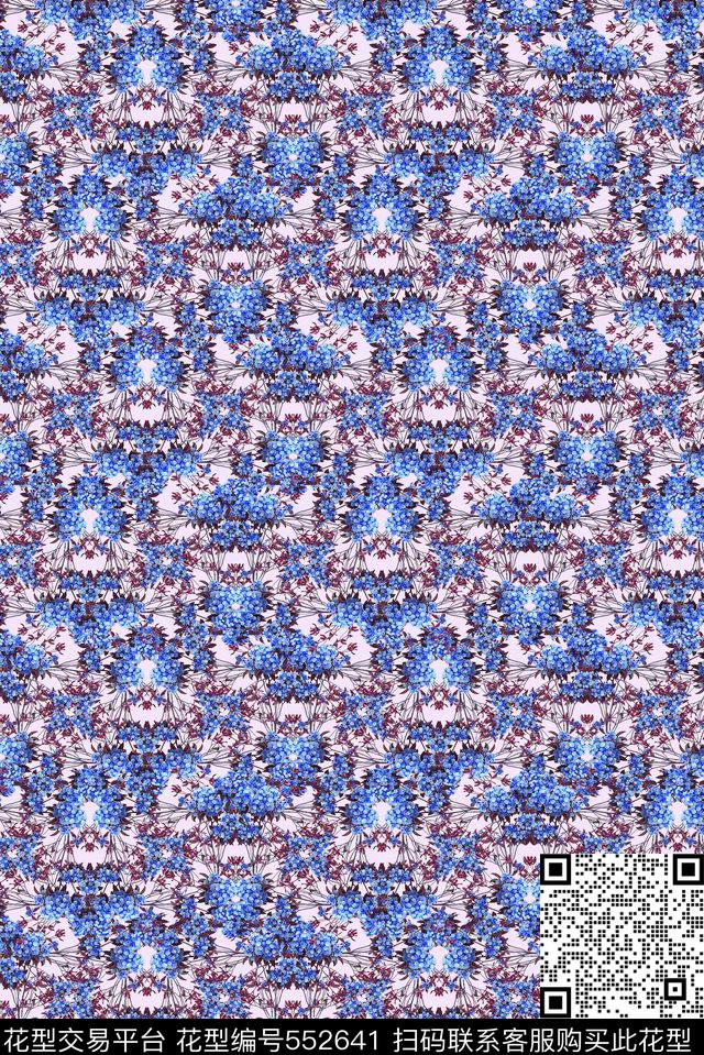 波西米亚小碎花波西米亚雅致手绘数码印花华亿平台下载（图片编号: 552641） - 瓦栏（Walan）