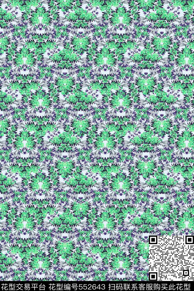 波西米亚小碎花波西米亚雅致手绘数码印花华亿平台下载（图片编号: 552643） - 瓦栏（Walan）