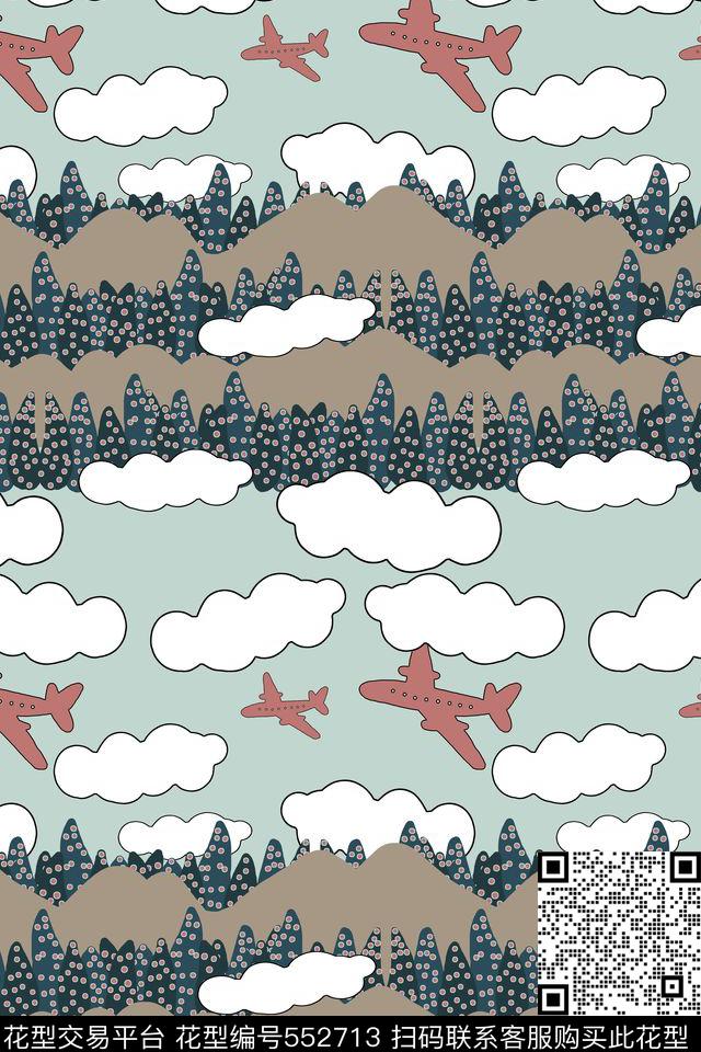 创意电脑手绘风光数码印花华亿平台下载（图片编号: 552713） - 瓦栏（Walan）