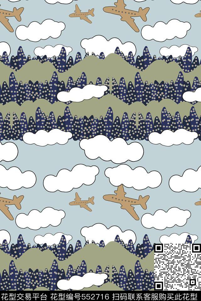 创意电脑手绘风光传统印花华亿平台下载（图片编号: 552716） - 瓦栏（Walan）