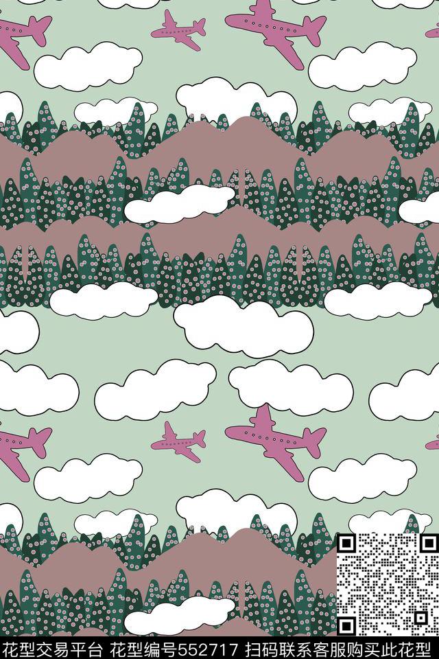 创意电脑手绘风光传统印花华亿平台下载（图片编号: 552717） - 瓦栏（Walan）